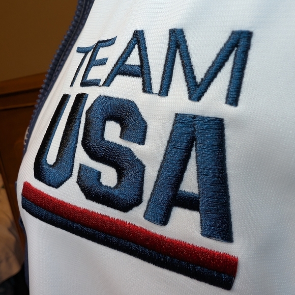 United States TEAM USA OLYMPICS Embroidered Zippered XL Warm-Up Jacket - Picture 8 of 10